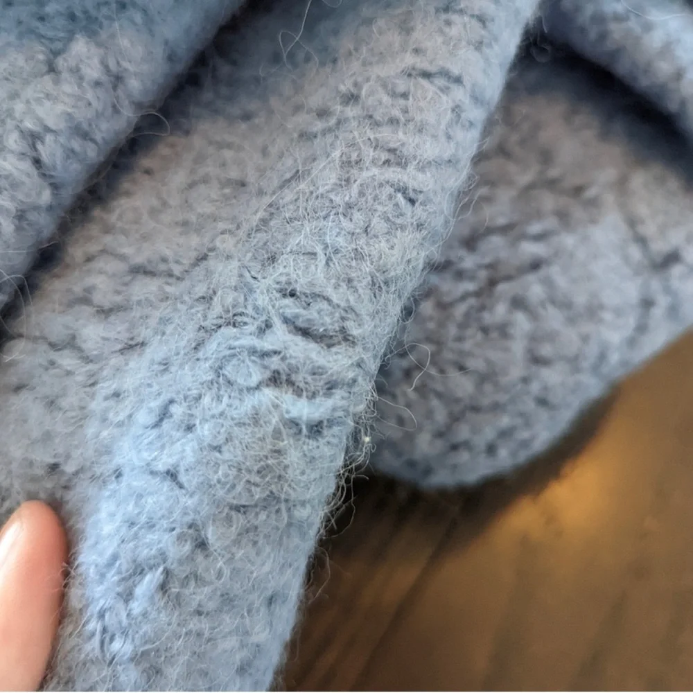 Wilfred Aritzia Cropped Gwyneth Sweater Alpaca 1/2 Zip - Picture 6 of 12